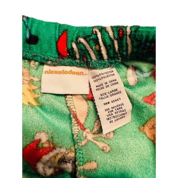 Nickelodeon Characters Men Christmas Superminky Fleece Pajama Pant L Fast Ship - Picture 9 of 10